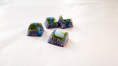 OEM Summer Islands Streams Keycap, Aritsan Resin Keycap, Mountain four Seasons Keycap, Mechanical Keyboard Keycap. - HiJenney