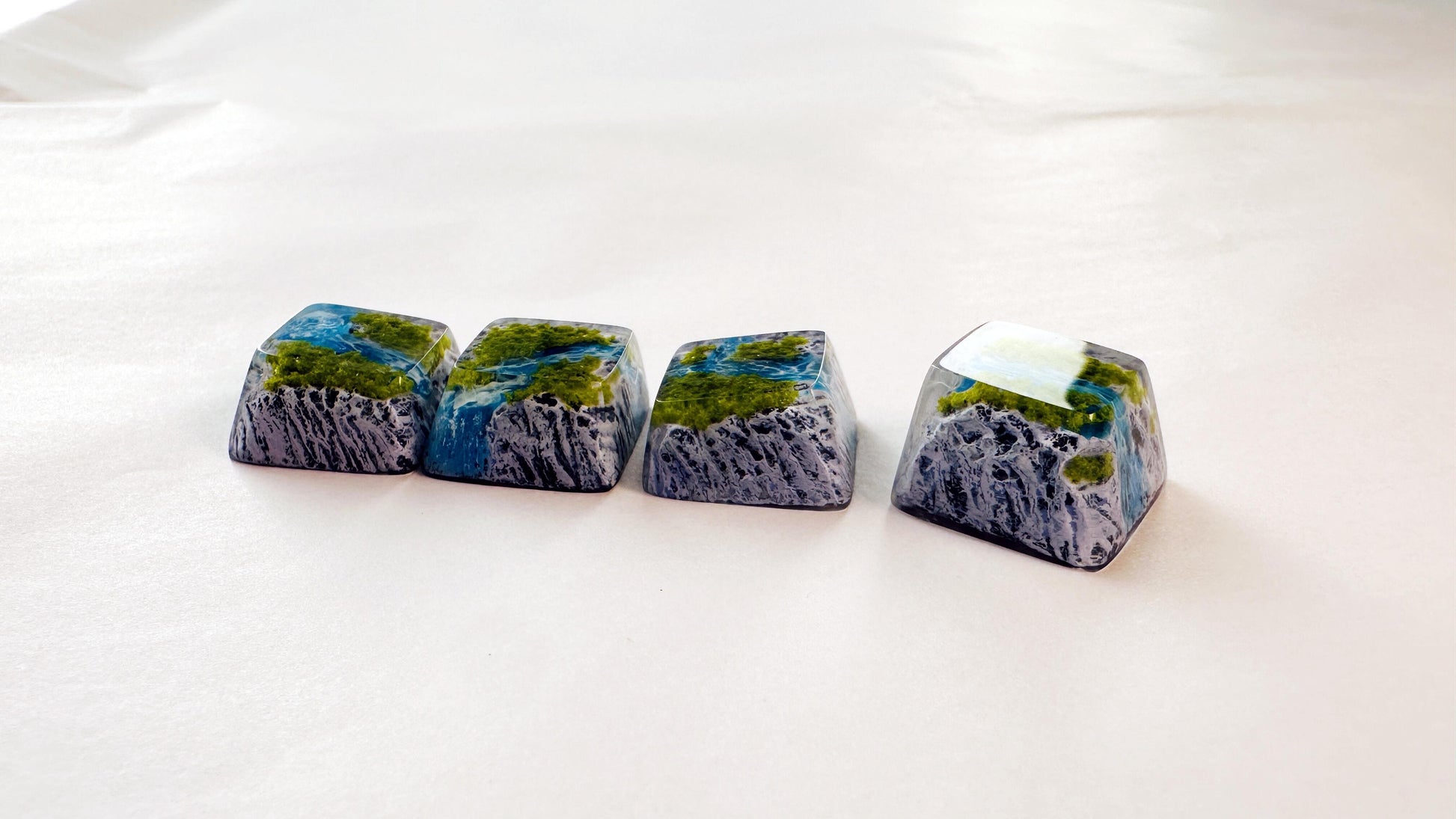 OEM Summer Islands Streams Keycap, Aritsan Resin Keycap, Mountain four Seasons Keycap, Mechanical Keyboard Keycap. - HiJenney