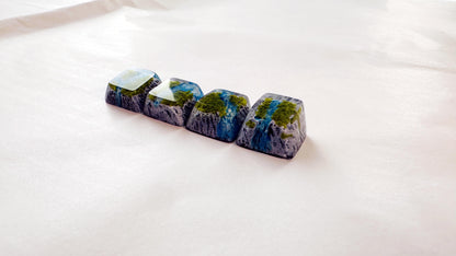 SA, Summer Islands Streams Keycap, Aritsan Resin Keycap, Mountain four Seasons Keycap, Mechanical Keyboard Keycap. - HiJenney