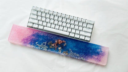 Pink Hydrangea Wrist Rest, Blue Pink Gradient Wrist Rest, Artisan Resin Wrist Rest, Personalized Gift, Laptop Mouse Wrist Rest, Desk Decor. - HiJenney