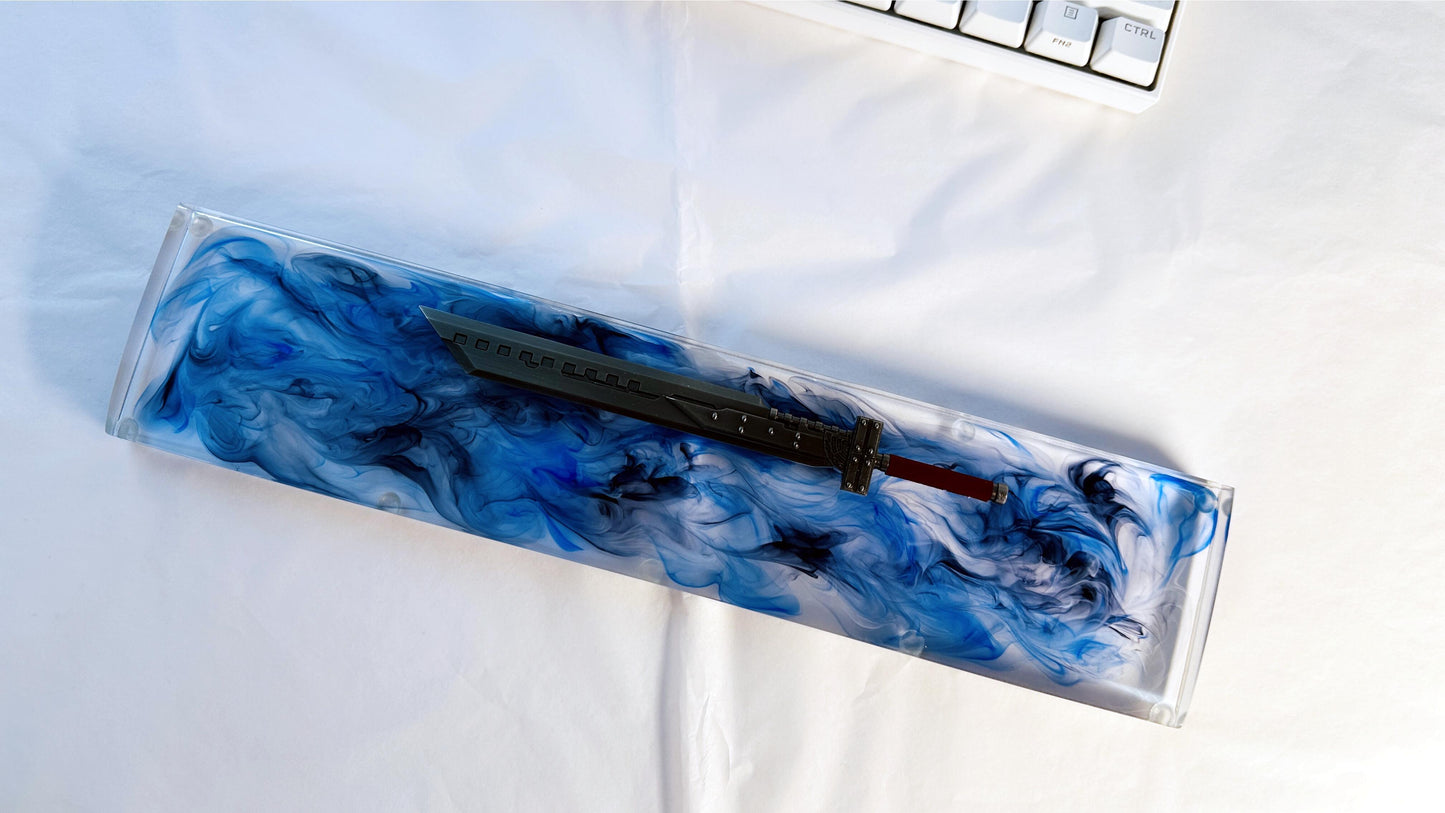 Greatsword Wrist Rest, Artisan Resin Wrist Rest, Clear Resin Wrist Rest, Custom Wrist Rest, Katana Wrist Rest, Personalized Gift. - HiJenney