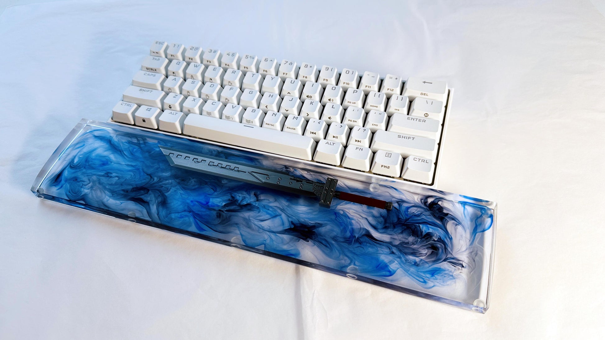 Greatsword Wrist Rest, Artisan Resin Wrist Rest, Clear Resin Wrist Rest, Custom Wrist Rest, Katana Wrist Rest, Personalized Gift. - HiJenney