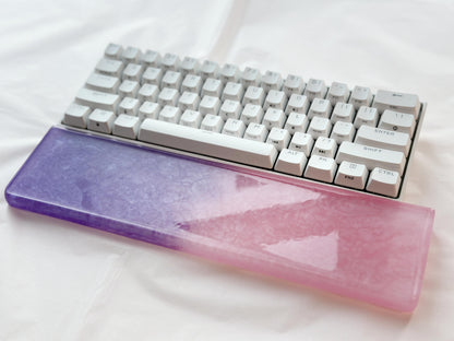 Purple Pink Wrist Rest, Himalayan Salt Color, Handmade Wrist Rest, Keyboard Wrist Rest, Custom Personalized Gift. - HiJenney