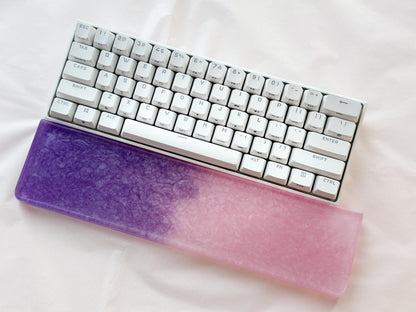 Purple Pink Wrist Rest, Himalayan Salt Color, Handmade Wrist Rest, Keyboard Wrist Rest, Custom Personalized Gift. - HiJenney