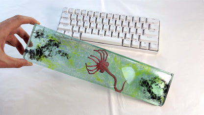 Alien Creature Wrist Rest, Fluorescent Green Wrist Rest, Neon Green, Biochemistry Viruses, Resin Wrist Rest, Custom Personalized Gift. - HiJenney