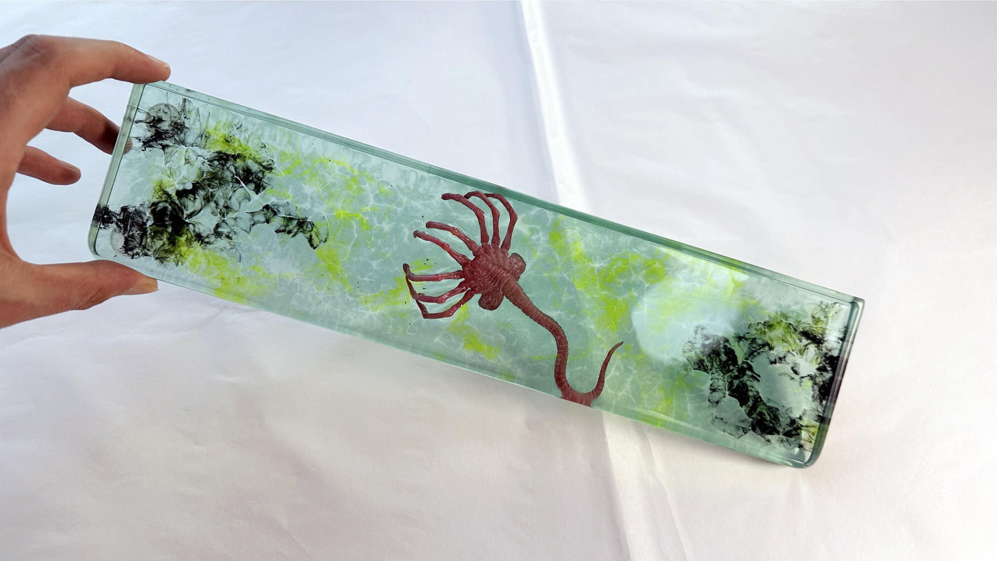 Alien Creature Wrist Rest, Fluorescent Green Wrist Rest, Neon Green, Biochemistry Viruses, Resin Wrist Rest, Custom Personalized Gift. - HiJenney