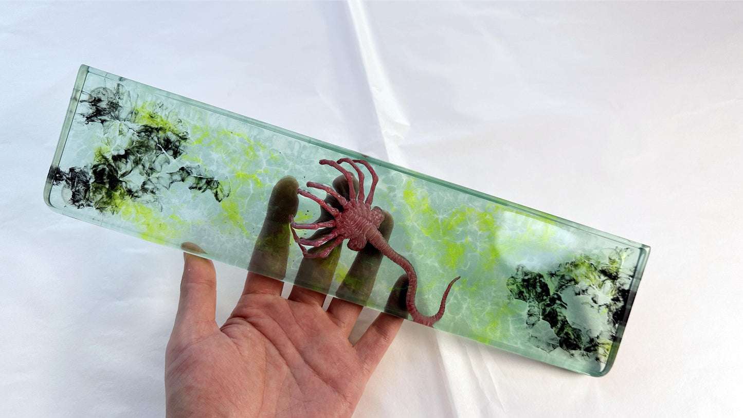 Alien Creature Wrist Rest, Fluorescent Green Wrist Rest, Neon Green, Biochemistry Viruses, Resin Wrist Rest, Custom Personalized Gift. - HiJenney