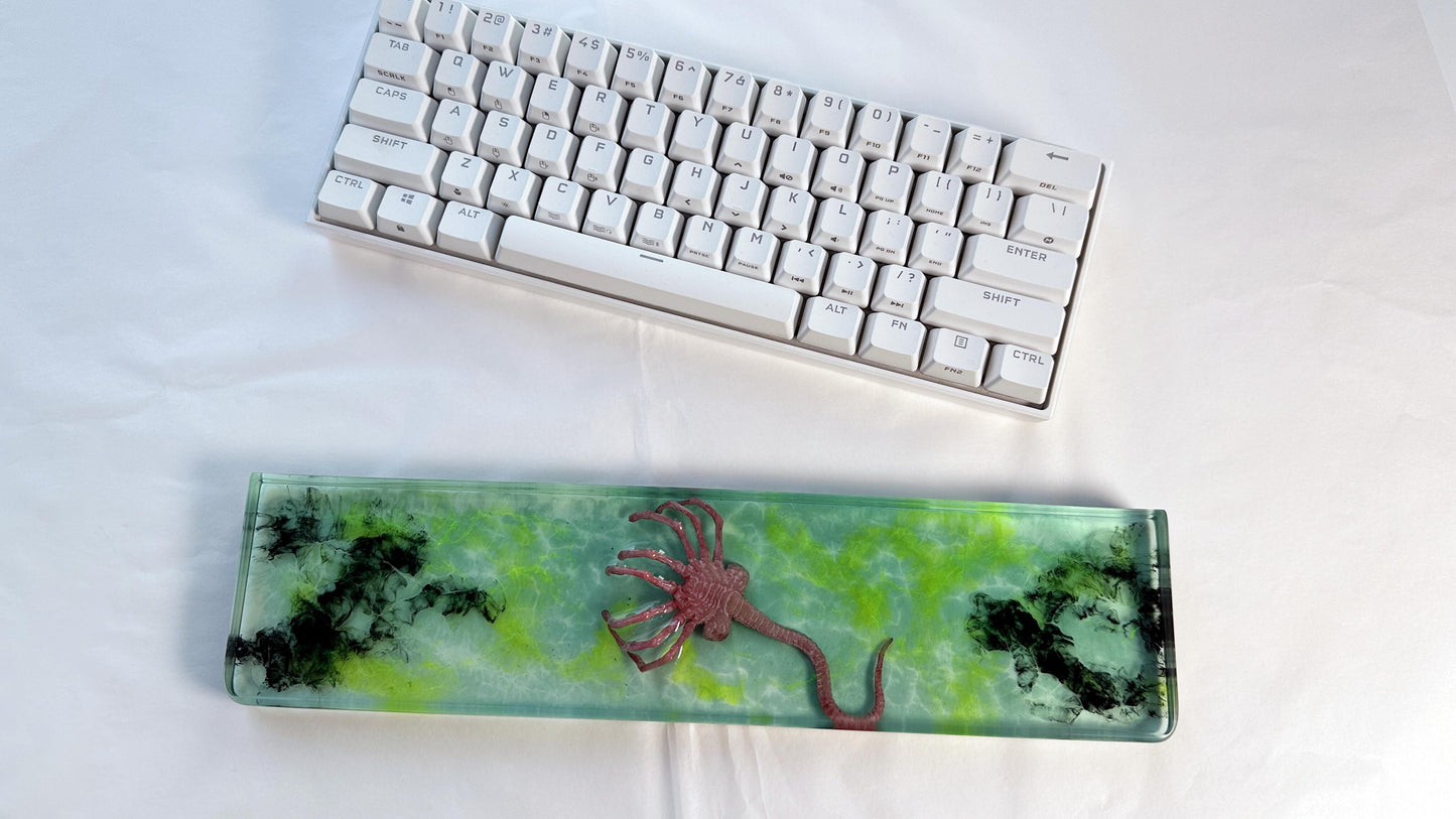 Alien Creature Wrist Rest, Fluorescent Green Wrist Rest, Neon Green, Biochemistry Viruses, Resin Wrist Rest, Custom Personalized Gift. - HiJenney