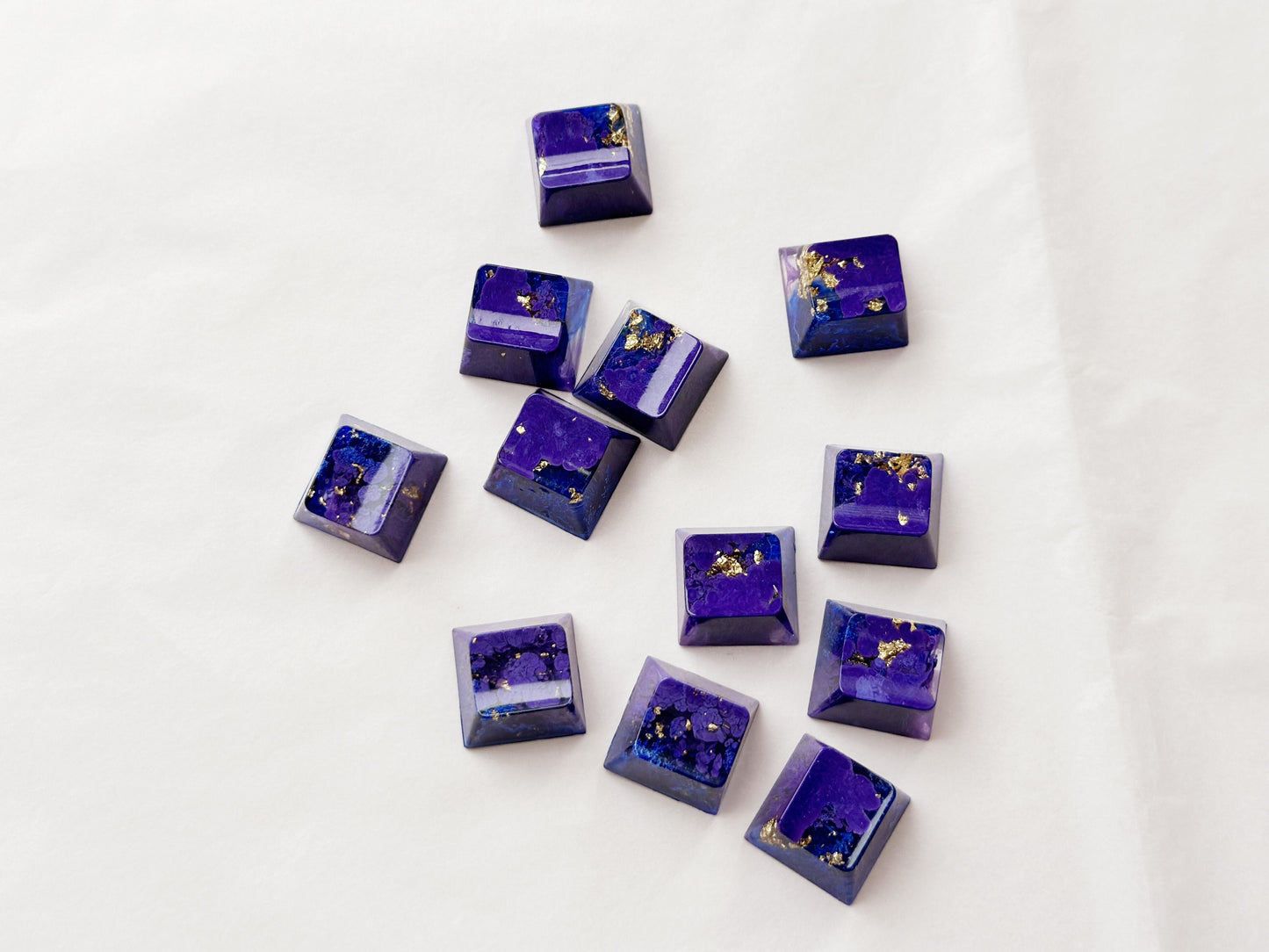 Blue-Purple Nebula Keycap, Artisan Resin Keycap, Universe Keycap, Mechanical Keyboard Keycap, Handmade Personalized Gift. - HiJenney