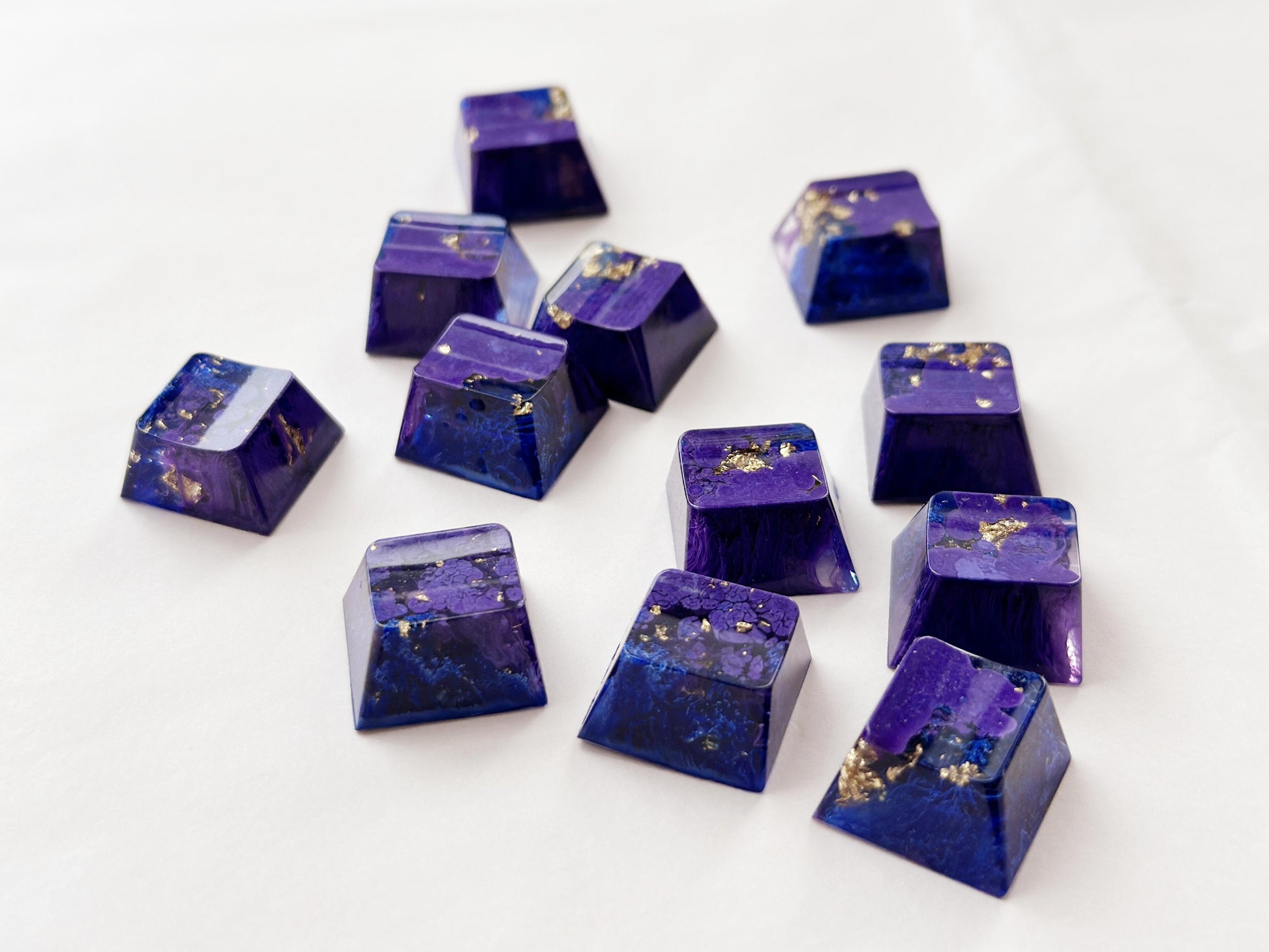 Blue-Purple Nebula Keycap, Artisan Resin Keycap, Universe Keycap, Mechanical Keyboard Keycap, Handmade Personalized Gift. - HiJenney