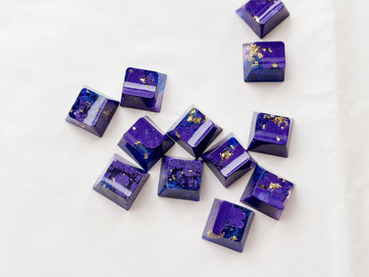 Blue-Purple Nebula Keycap, Artisan Resin Keycap, Universe Keycap, Mechanical Keyboard Keycap, Handmade Personalized Gift. - HiJenney