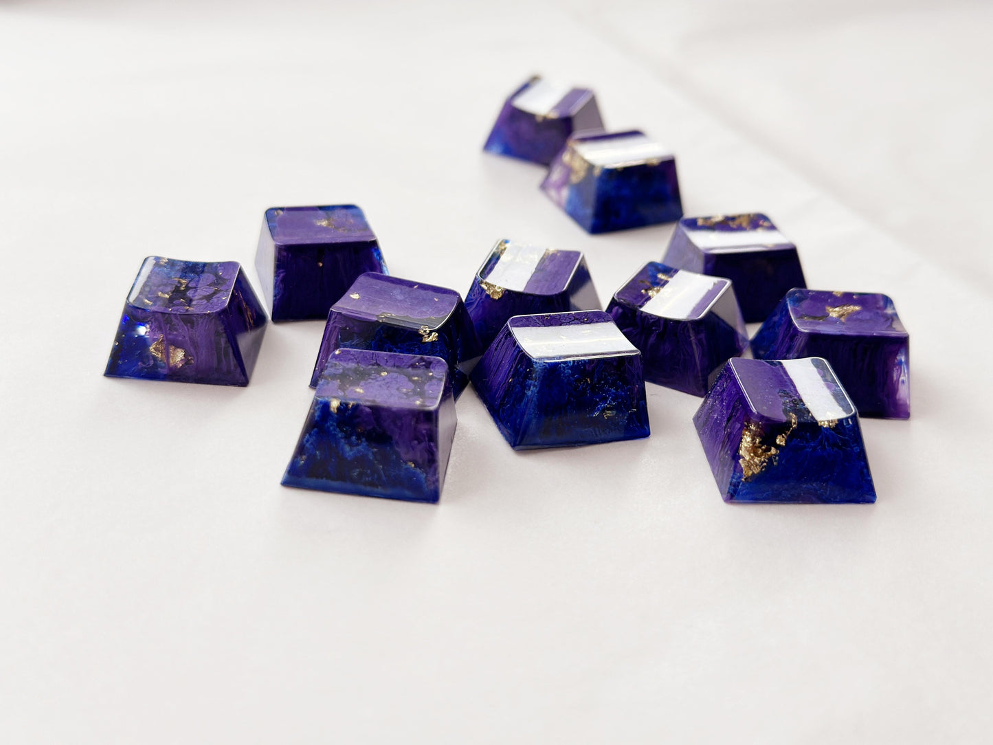 Blue-Purple Nebula Keycap, Artisan Resin Keycap, Universe Keycap, Mechanical Keyboard Keycap, Handmade Personalized Gift. - HiJenney