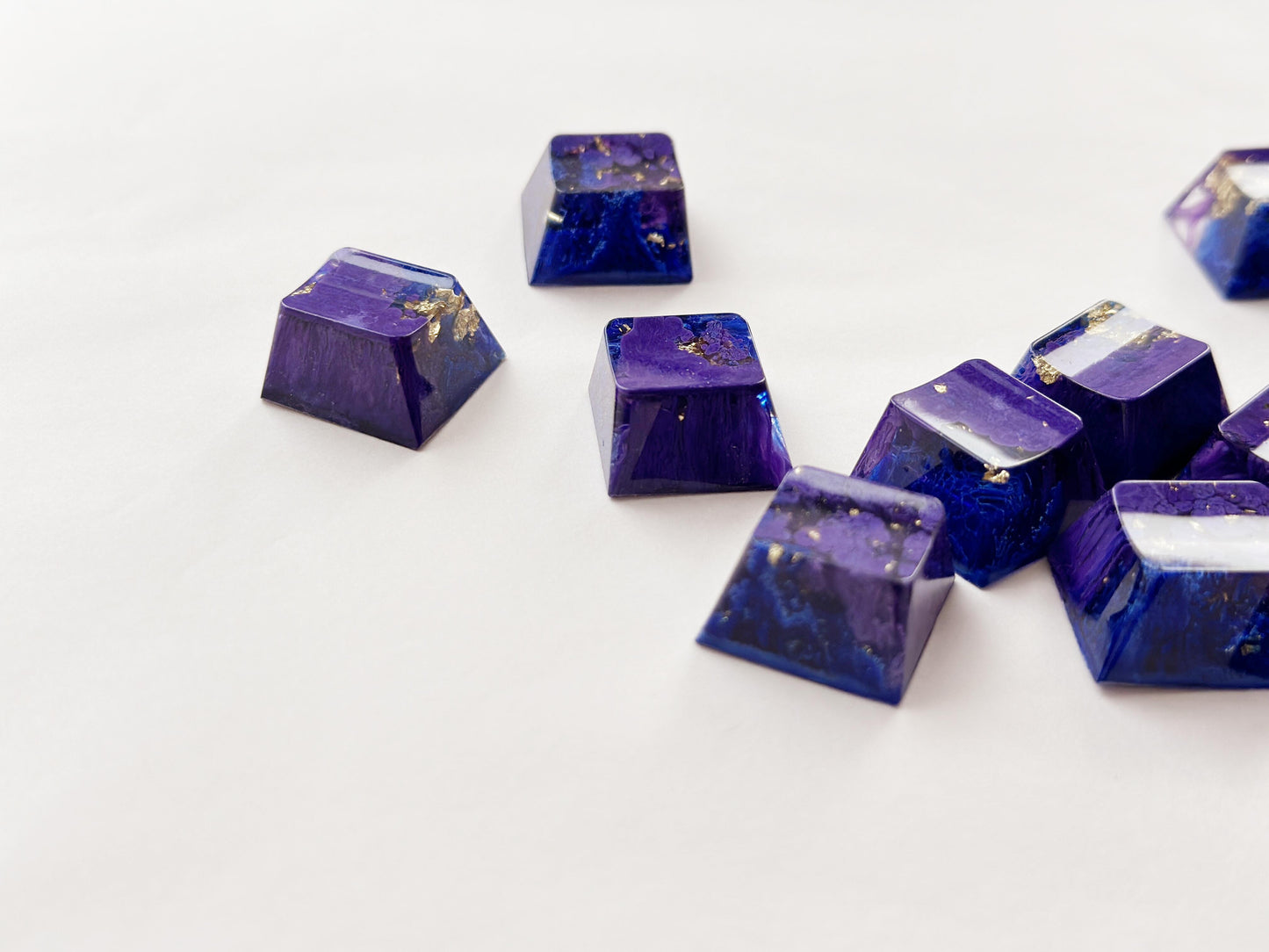 Blue-Purple Nebula Keycap, Artisan Resin Keycap, Universe Keycap, Mechanical Keyboard Keycap, Handmade Personalized Gift. - HiJenney