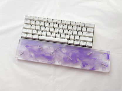 Purple Ink Smoke Koi Fish Wrist Rest, Artisan Resin Wris Rest, Customized Keyboard Wrist Rest, Personalized Gift, Desk Decor. - HiJenney