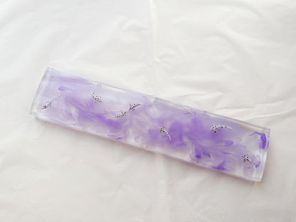 Purple Ink Smoke Koi Fish Wrist Rest, Artisan Resin Wris Rest, Customized Keyboard Wrist Rest, Personalized Gift, Desk Decor. - HiJenney