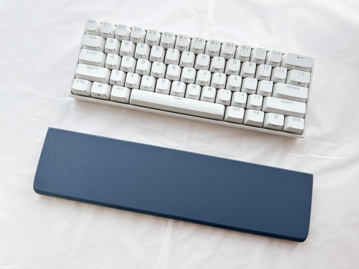 Navy Blue Quartz Wrist Rest, Keyboard Wrist Rest, Quartz Stone Keyboard Wrist Rest, Office, Game Desk Decor Gift. - HiJenney