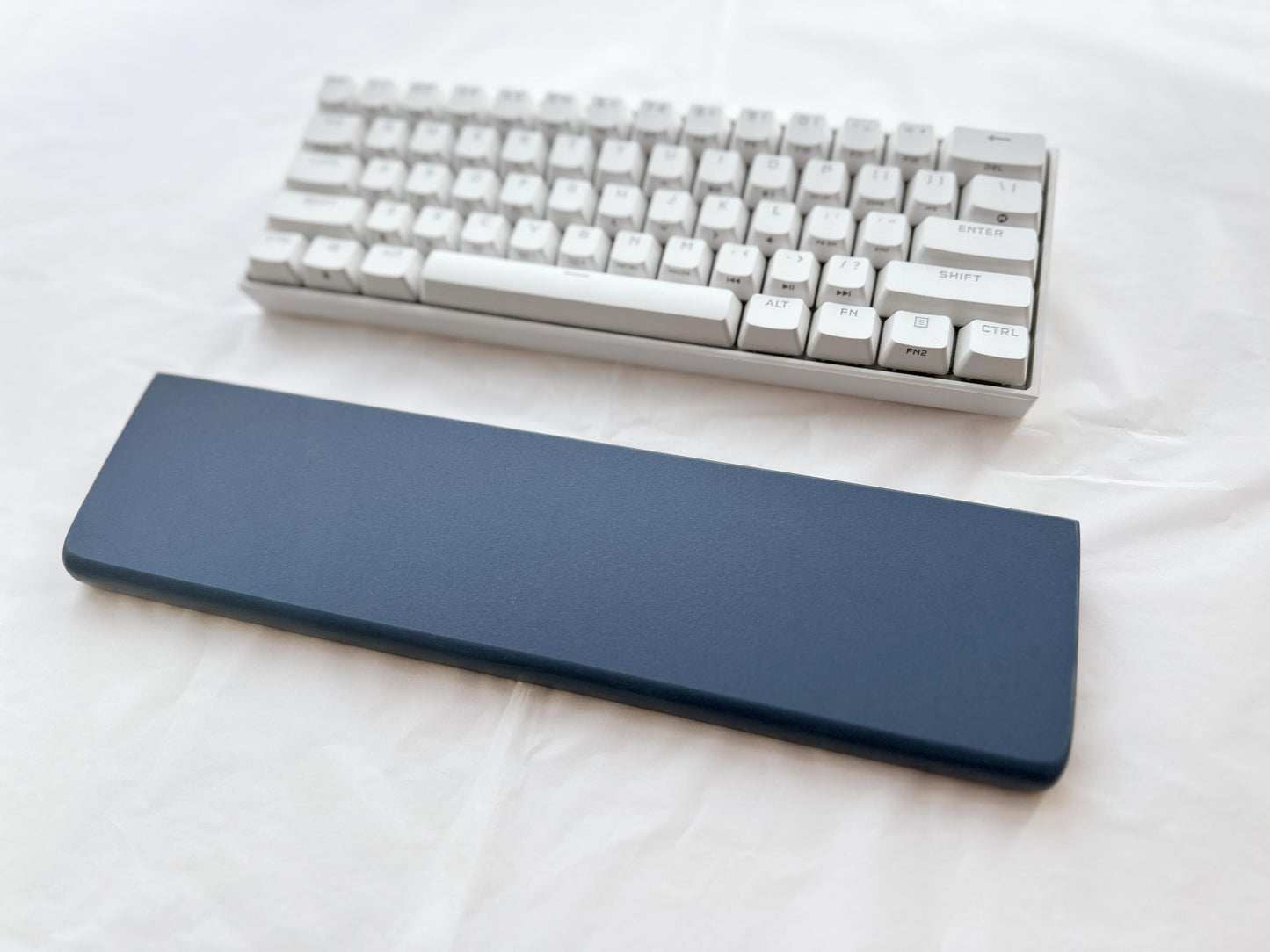 Navy Blue Quartz Wrist Rest, Keyboard Wrist Rest, Quartz Stone Keyboard Wrist Rest, Office, Game Desk Decor Gift. - HiJenney