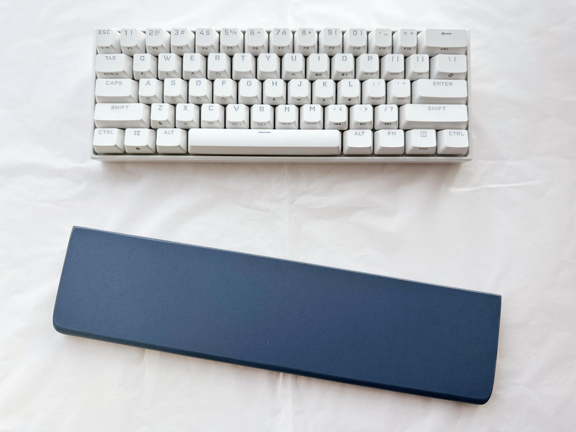 Navy Blue Quartz Wrist Rest, Keyboard Wrist Rest, Quartz Stone Keyboard Wrist Rest, Office, Game Desk Decor Gift. - HiJenney