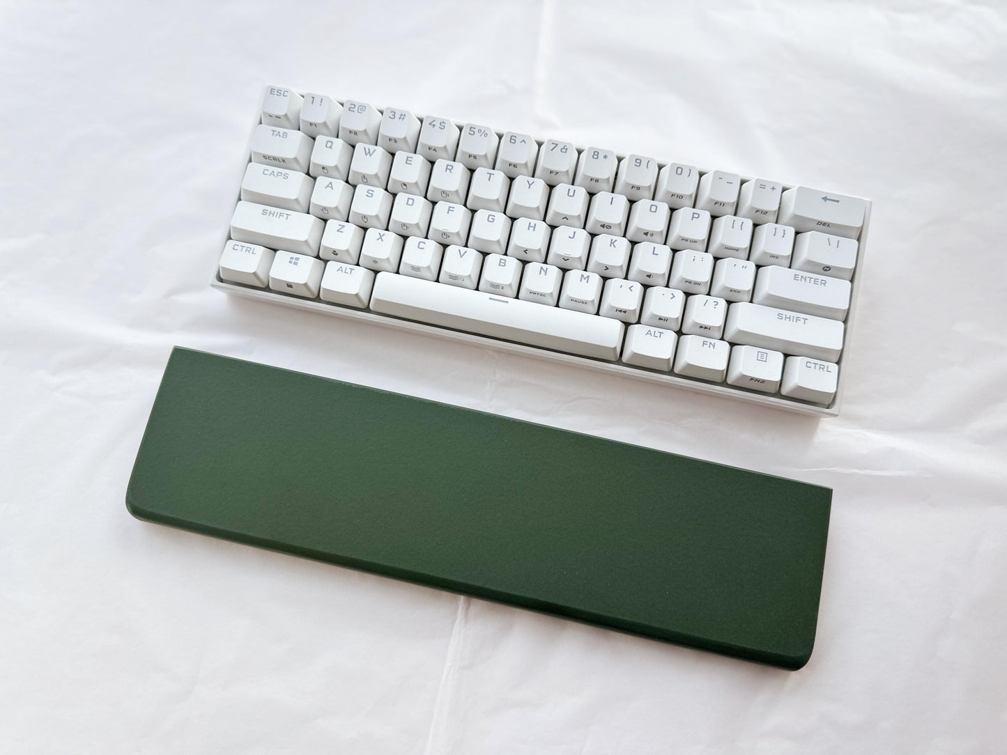 ArmyGreen Quartz Wrist Rest, Keyboard Wrist Rest, Quartz Stone Keyboard Wrist Rest, Office, Game Desk Decor Gift. - HiJenney