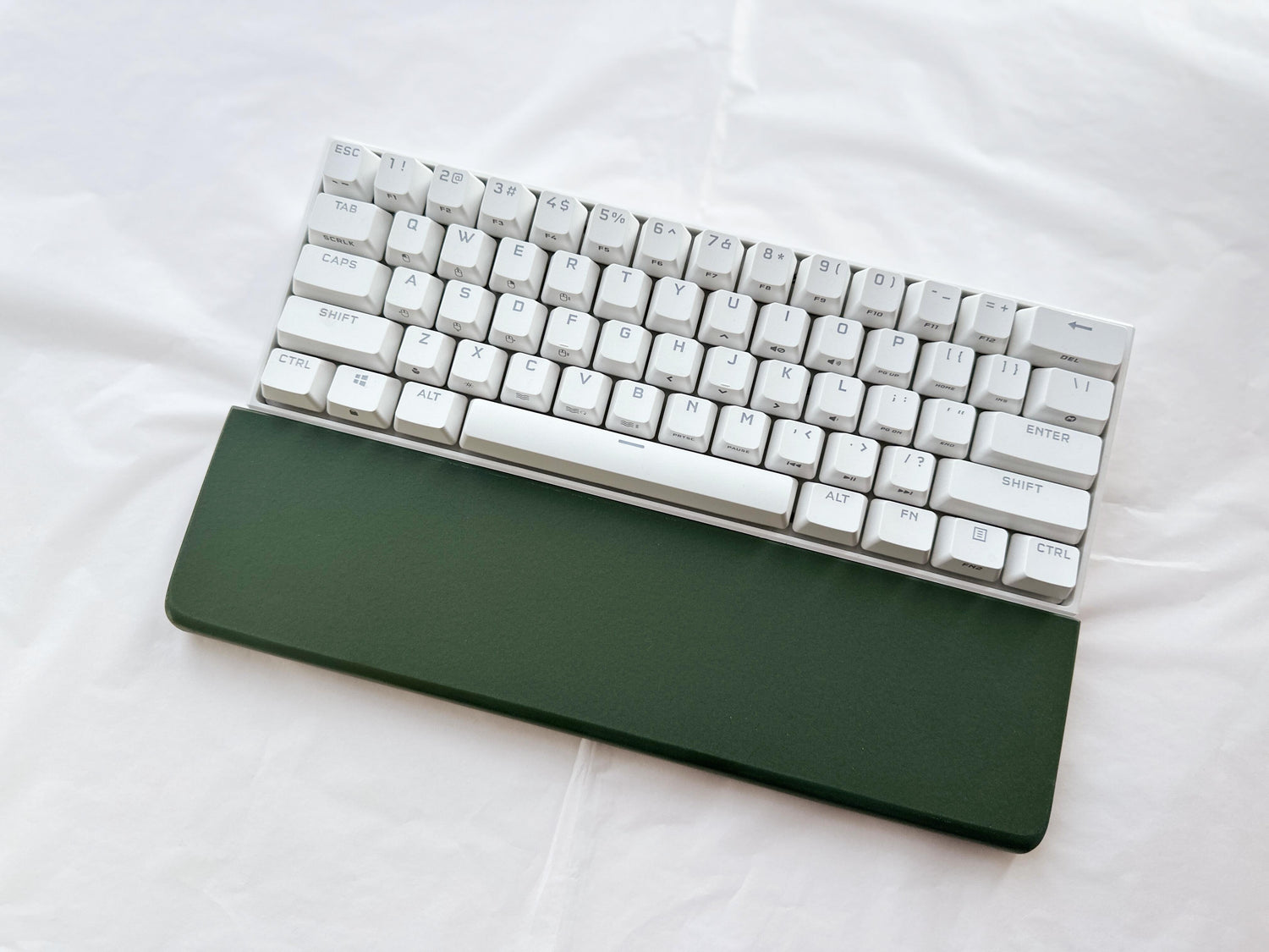 ArmyGreen Quartz Wrist Rest, Keyboard Wrist Rest, Quartz Stone Keyboard Wrist Rest, Office, Game Desk Decor Gift. - HiJenney