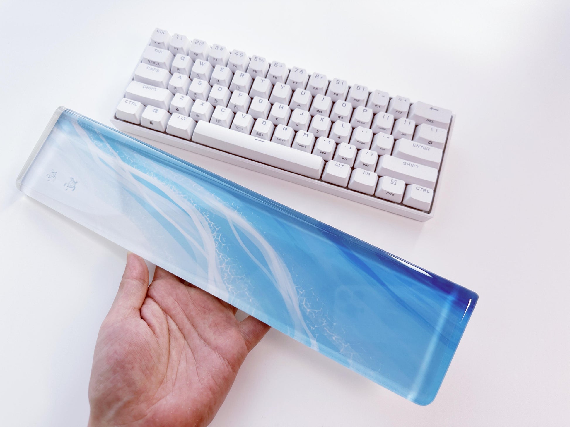 Ocean Waves Poster Sticker Wrist Rest, Print On Demand, Custom Photo Wrist Rest, Artisan Resin Wrist Rest, Personalized Gift. - HiJenney