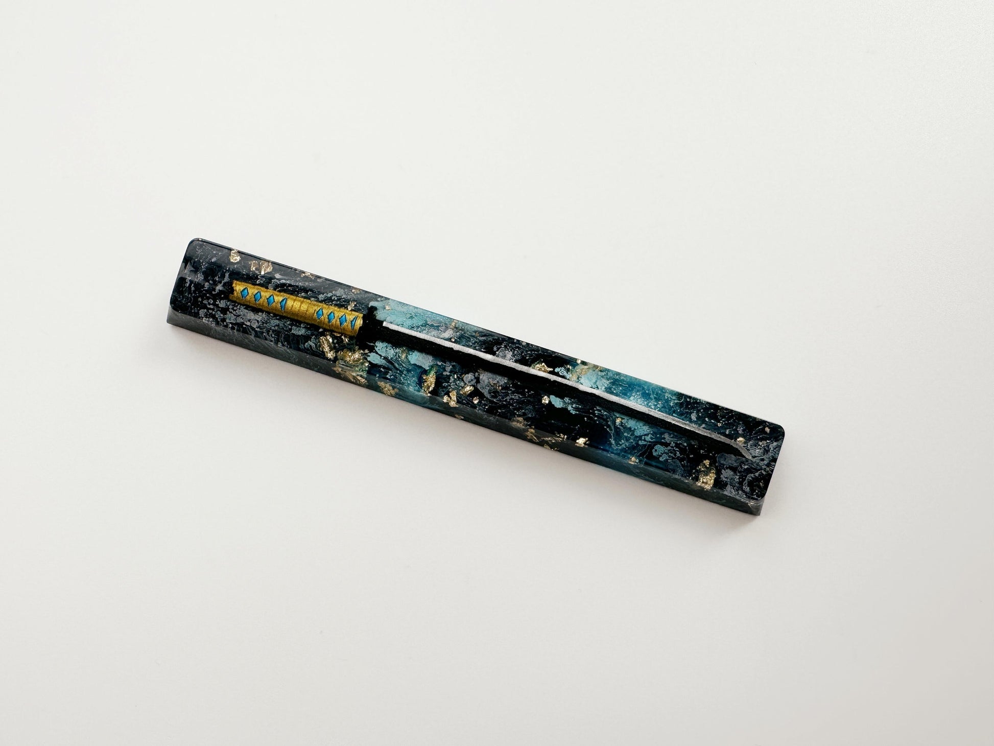 Katana Space Keycap, Black Blue Keycap, Artisan Resin Keycap, Anime Katana Keycap, Keyboard Keycap, Unique Gift. - HiJenney