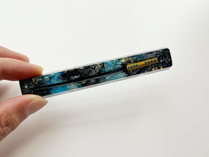 Katana Space Keycap, Black Blue Keycap, Artisan Resin Keycap, Anime Katana Keycap, Keyboard Keycap, Unique Gift. - HiJenney