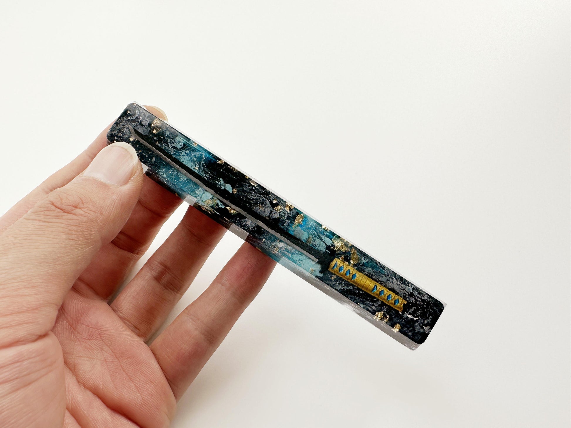 Katana Space Keycap, Black Blue Keycap, Artisan Resin Keycap, Anime Katana Keycap, Keyboard Keycap, Unique Gift. - HiJenney