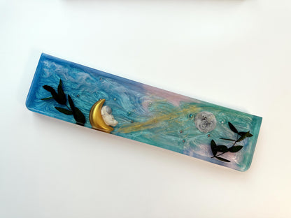 Astronaut Moon Wrist Rest, Universe Space Powder, Handmade Custom Wrist Rest, Mouse Wrist Rest, Desk Decor. - HiJenney