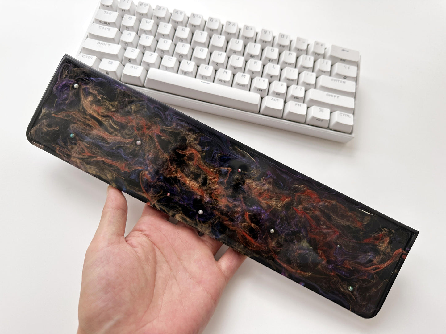 Mysterious Universe Wrist Rest, Artisan Keyboard Wrist Rest, Game Desk Decor, Office Deskt Gifts. - HiJenney