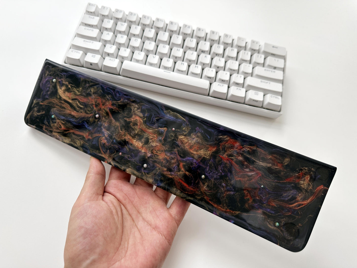 Mysterious Universe Wrist Rest, Artisan Keyboard Wrist Rest, Game Desk Decor, Office Deskt Gifts. - HiJenney