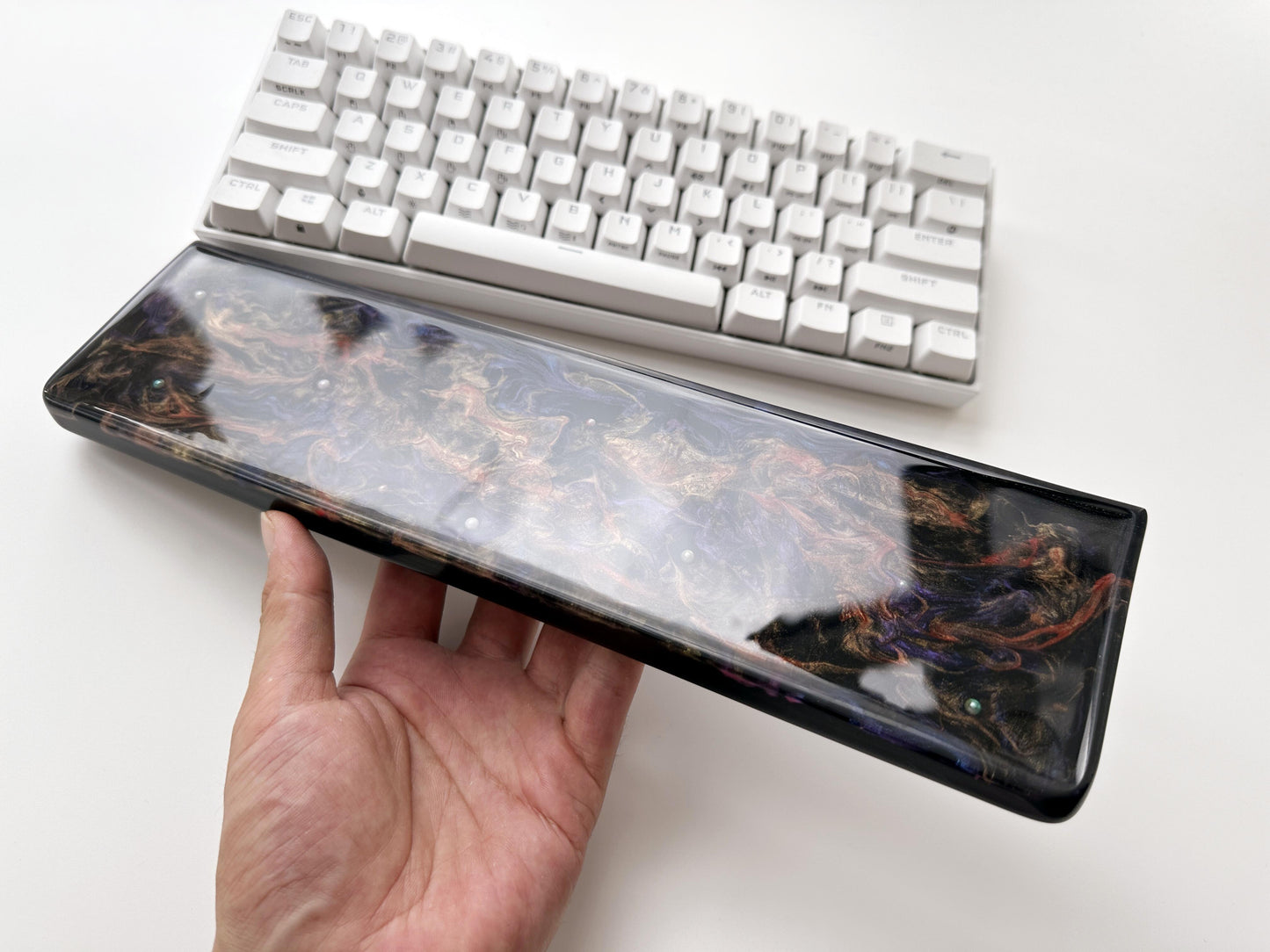 Mysterious Universe Wrist Rest, Artisan Keyboard Wrist Rest, Game Desk Decor, Office Deskt Gifts. - HiJenney