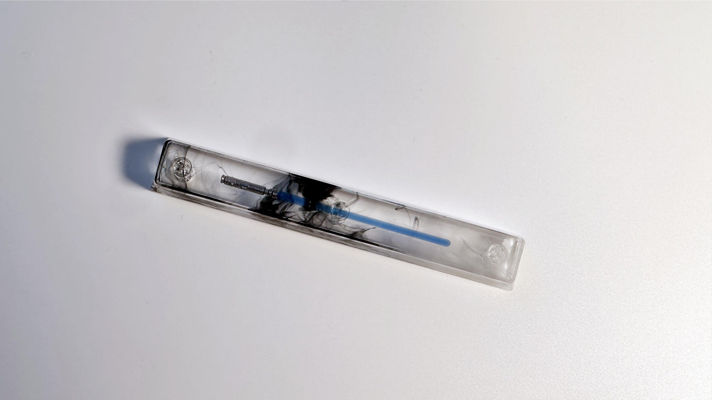 Star Wars Blue Lightsaber Keycap, Light Sword Spacbar Keycap, Artisan Clear Resin Transparent Keycap, Custom Gaming Setup. - HiJenney