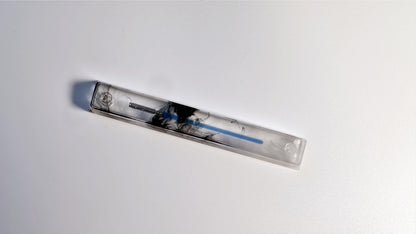 Star Wars Blue Lightsaber Keycap, Light Sword Spacbar Keycap, Artisan Clear Resin Transparent Keycap, Custom Gaming Setup. - HiJenney