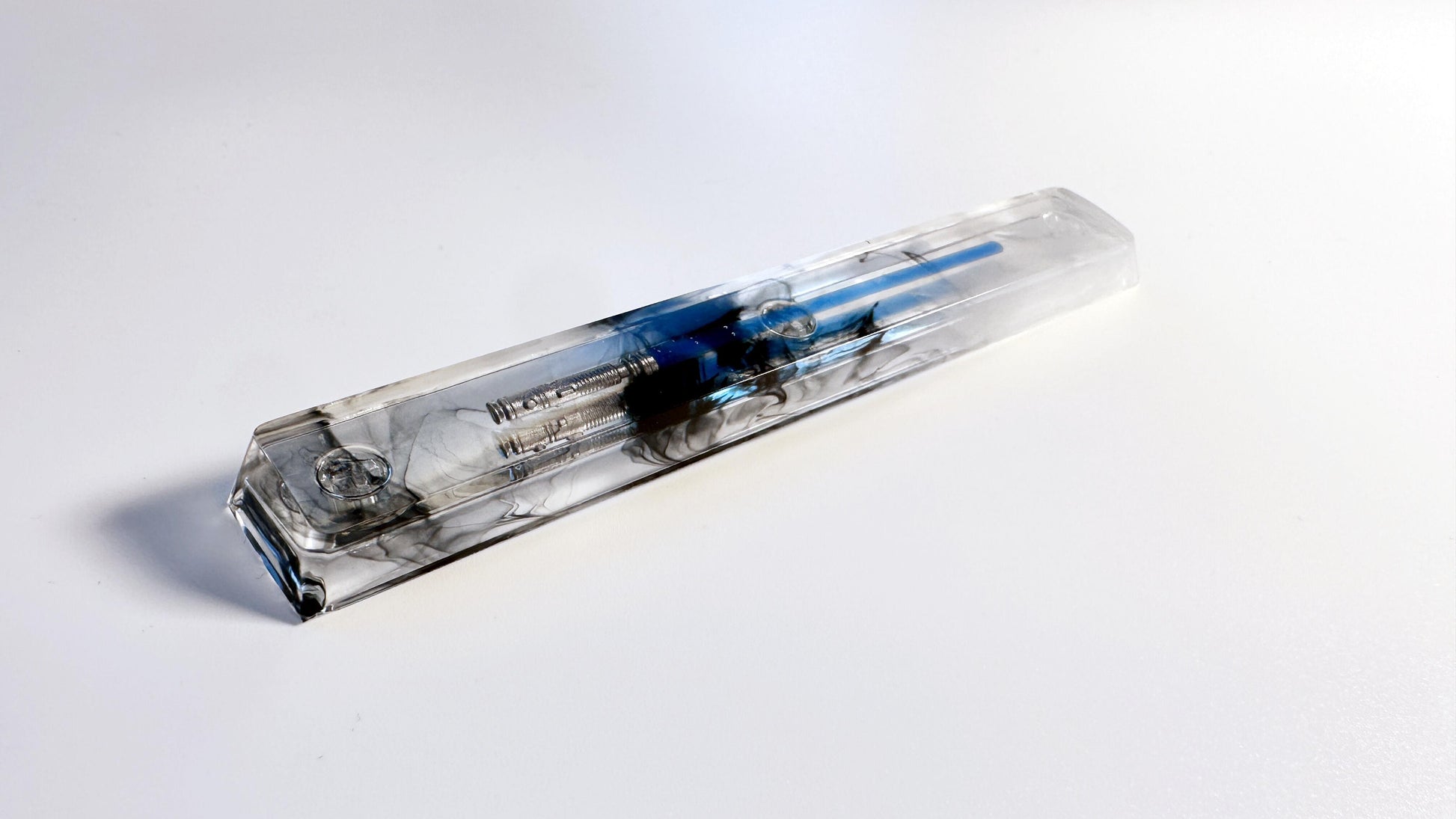 Star Wars Blue Lightsaber Keycap, Light Sword Spacbar Keycap, Artisan Clear Resin Transparent Keycap, Custom Gaming Setup. - HiJenney