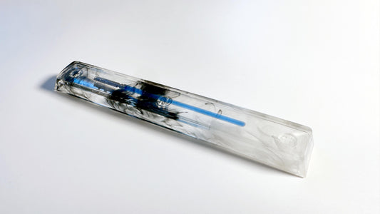 Star Wars Blue Lightsaber Keycap, Light Sword Spacbar Keycap, Artisan Clear Resin Transparent Keycap, Custom Gaming Setup. - HiJenney
