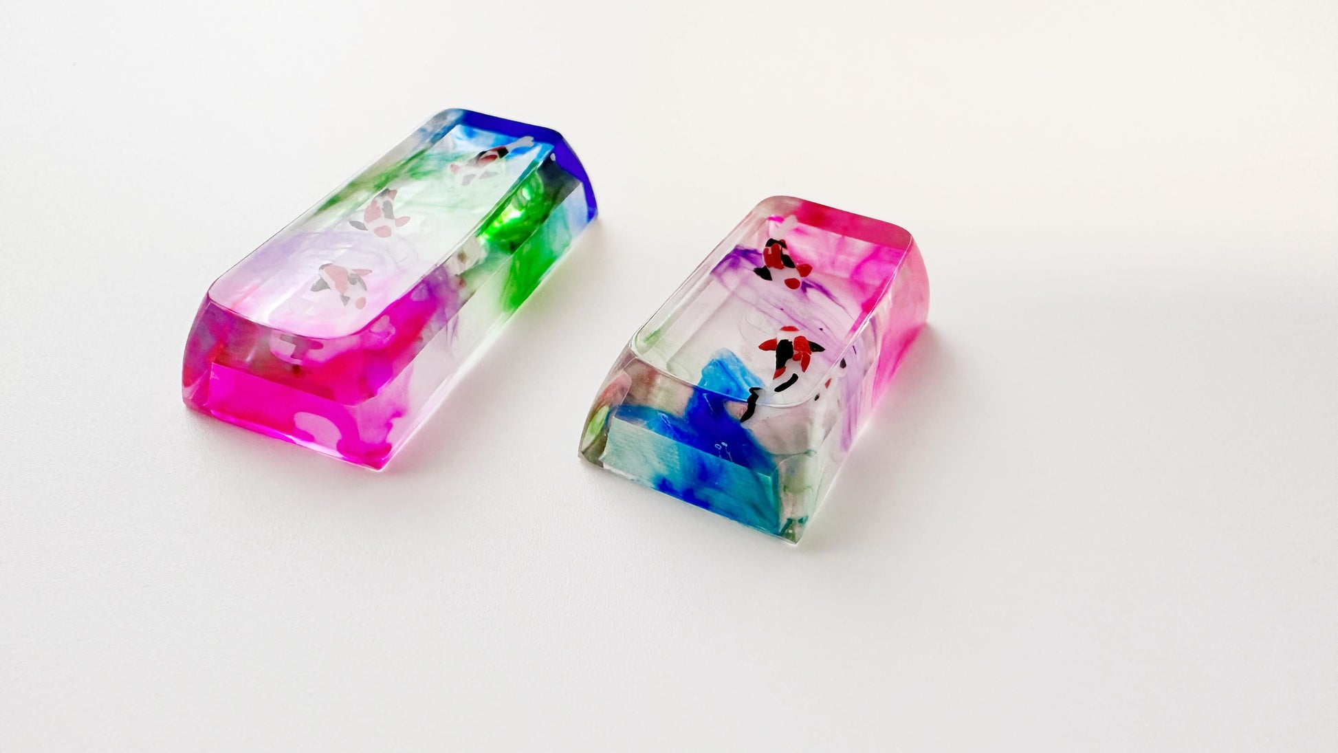 Colorful Koi Fish Keycap, Artisan Resin Keycap, Custom Keycap, OEM, SA, XDA Keycap, Mechanical Keyboard Keycap. - HiJenney